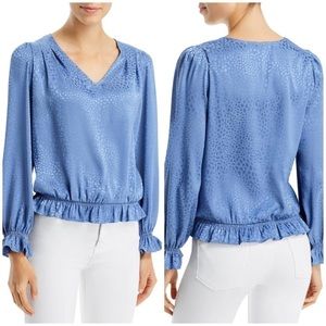 Chenault Satin Pebbled Blouse M NWOT